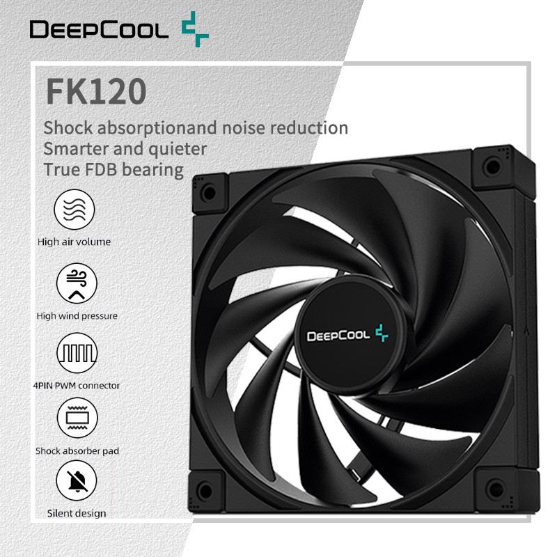 DeepCool FK120 PBT Material assis Fan PWM Control In Liquid Cooler System 120mm 1850 RPM CPU Heatsin