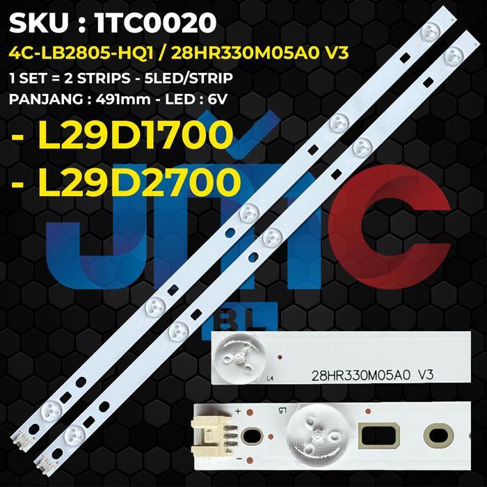 Backlight TV TCL 29 Inch L29D1700 L29D2700 4C-LB2805-HQ1 / 28HR330M05A0 V3