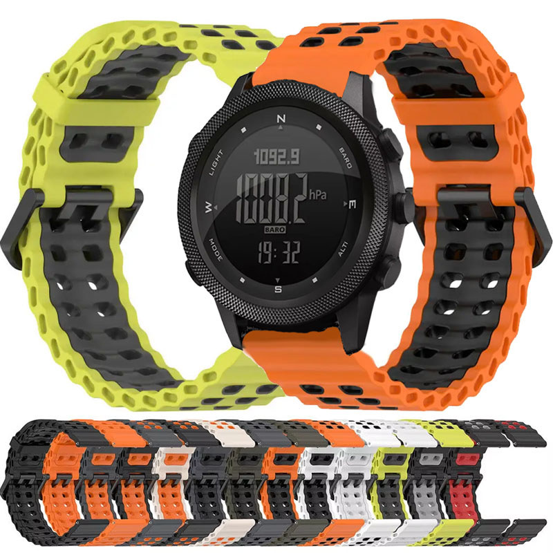 22mm Breathable Silicone Strap For NORTH EDGE APACHE-46 Smartwatch Bracelet For NORTH EDGE APACHE-46