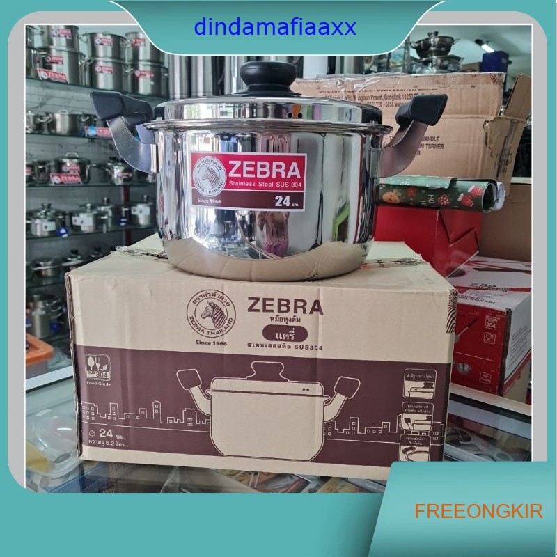 160376 Sauce Pot 24cm Carry, SUS 304, Zebra Thailand, Panci 24cm Zebra