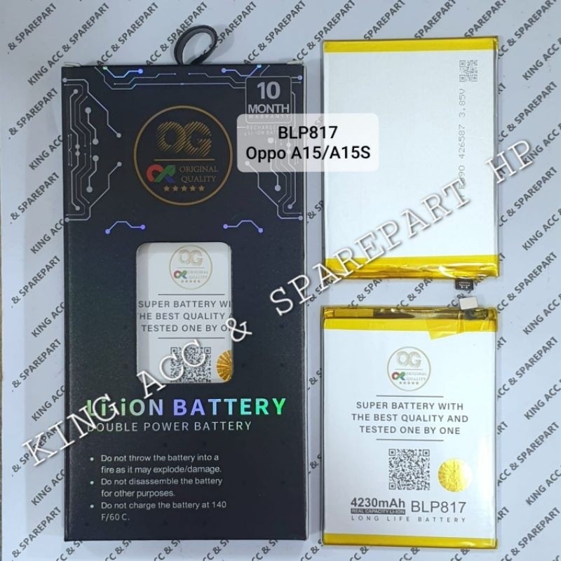 NEW OG SUPER / BATERAI BATRE BATTERY BLP-817 OPPO A15 / A15S / BLP817 DOUBLE POWER