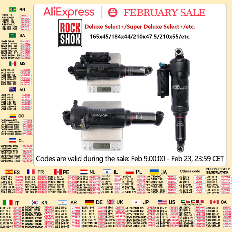 ROCKSHOX Super Deluxe Ultimate/Select+ Bicycle Rear Shock Absorber MTB Downhill Soft Tail Bike Rear 