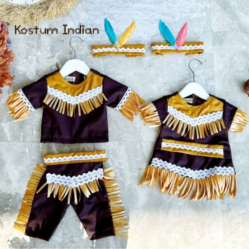 kostum indian anak/baju indian afrika anak/baju adat afrika/cosplay indian anak/kostum adat