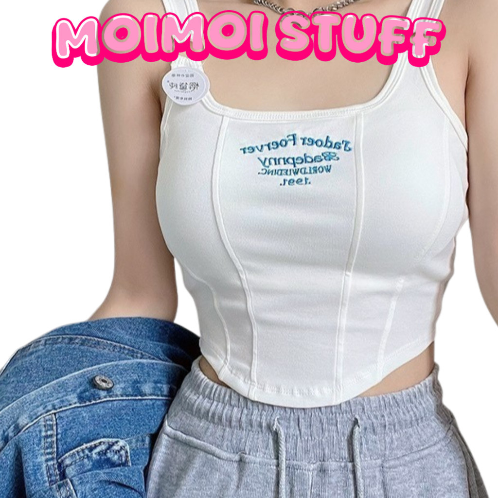 MM - Tanktop Casual Full Cup Fashion BR69 Pakaian Atasan Bra Gym Kamisol Wanita Tanpa Kawat Tanktop 