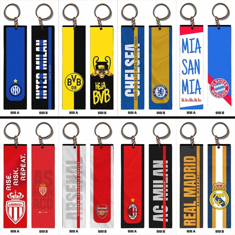 gantungan kunci Club bola eropa gantungan kunci fans bola  Arsenal Ajax MU Inter AC Milan Bayern Mun