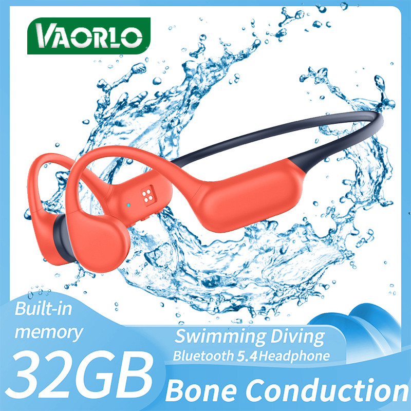 New X20  True Bone Conduction Wireless Headphone Bluetooth 5.4 IPX8 Depth Waterproof Built-in 32GB M