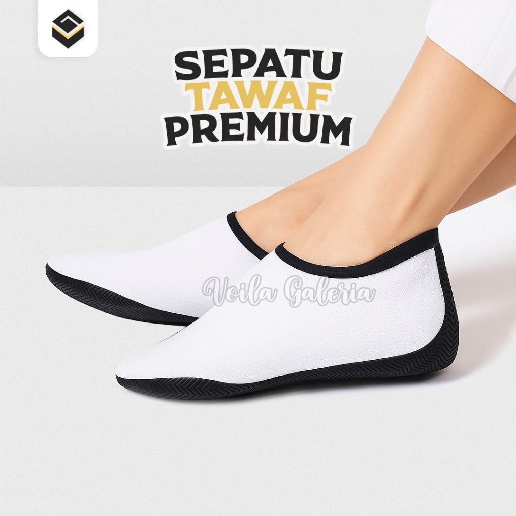 Sepatu Kaos Kaki Khuf Tawaf Sai Haji Umroh Anti Slip Alas Karet Rubber Pria Wanita PRODUK PREMIUM