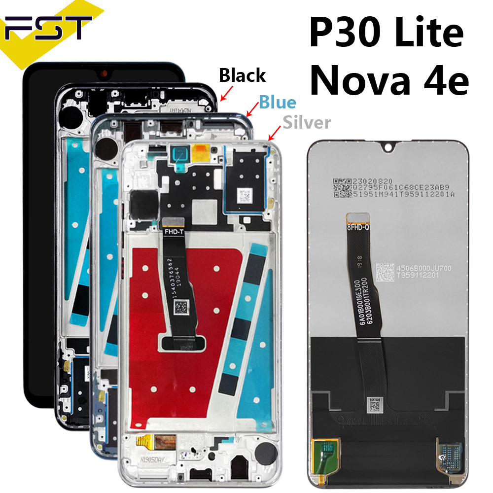 Original LCD With Frame For HUAWEI P30 Lite LCD splay Screen For HUAWEI P30 Lite Screen Nova 4e MAR-