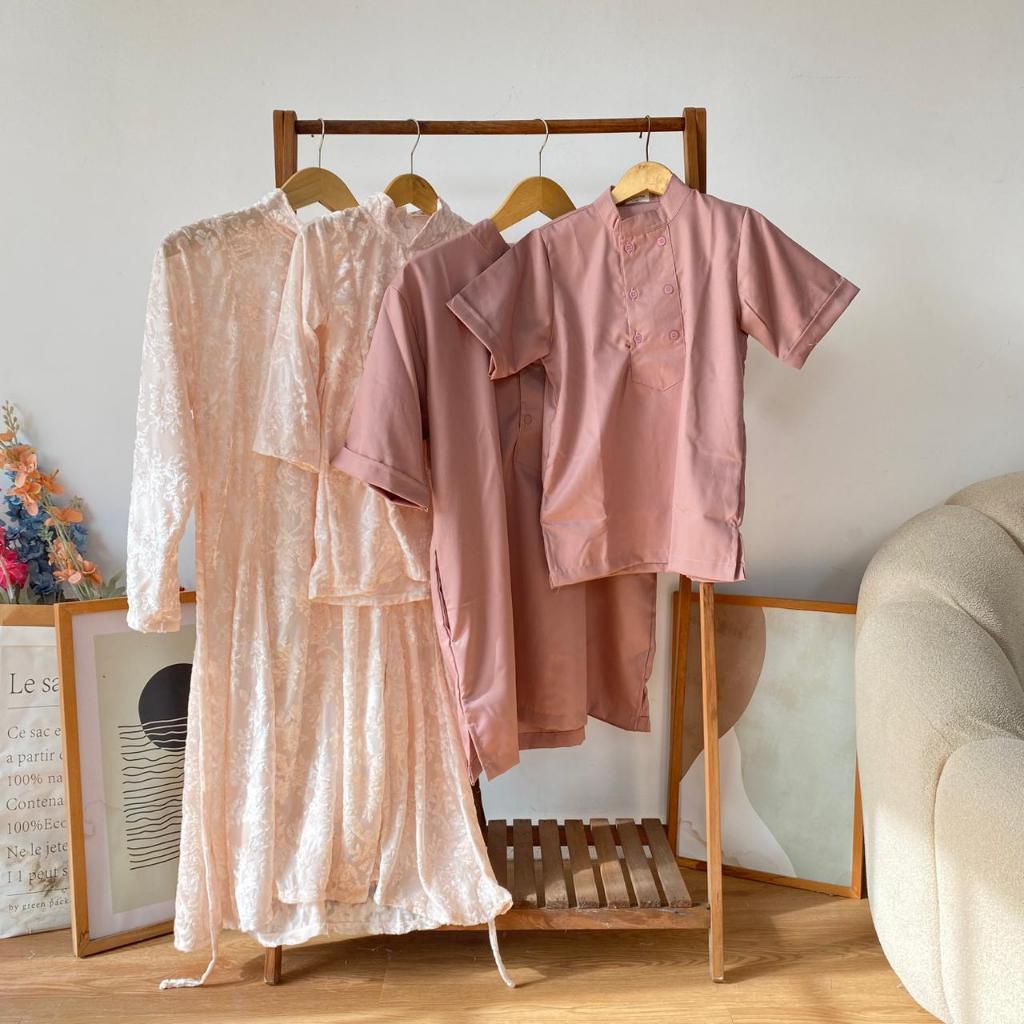 Renjana  Family Set Putih Couple Keluarga Lebaran Premium Mewah Exclusive