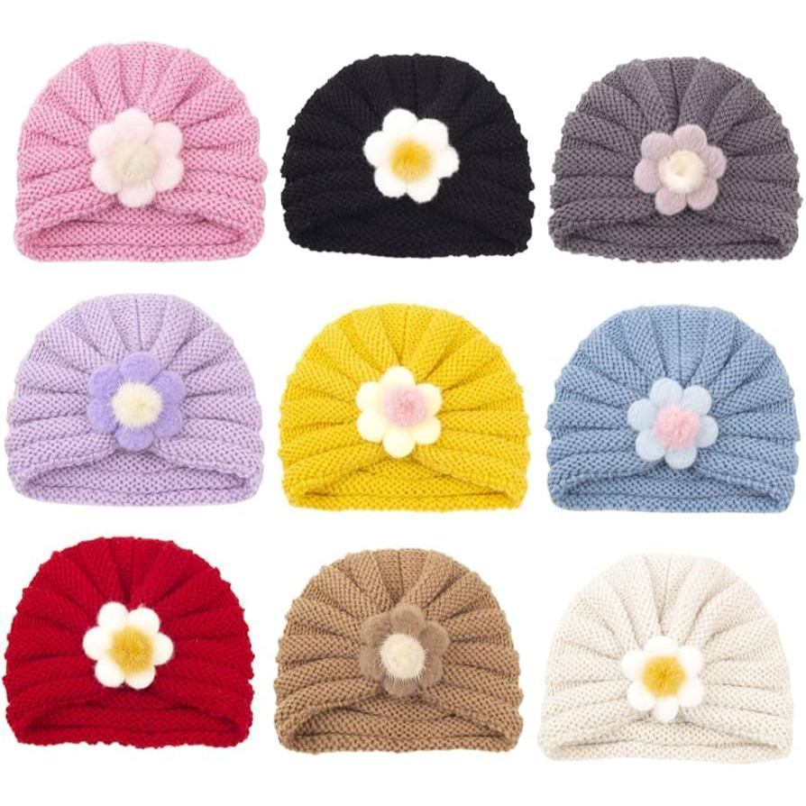 Topi Bayi Baru Lahir Turban Bayi Perempuan Elastis dan Nyaman Dipakai / Topi Cewek Bayi Baru Lahir