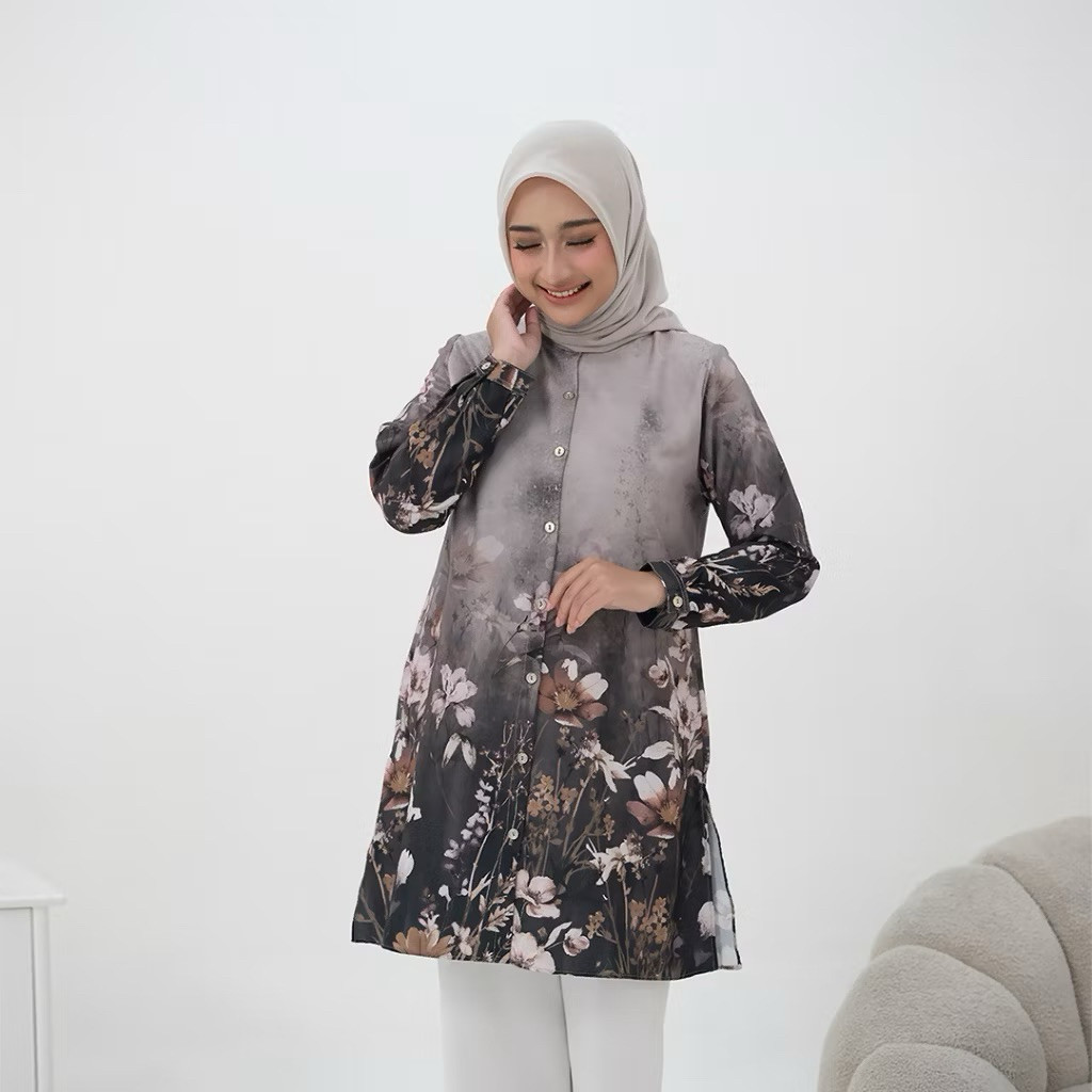(Syar'i marketshop) ALUMA TUNIK MOTIF TWILLIGHT TUNIK BASIC TUNIK SIMPLE
