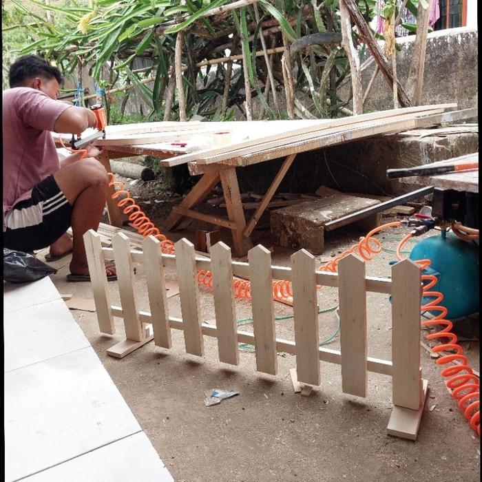 pagar dekorasi.pagar kafe. pagar tk. pagar kelinci.pagar taman. pagar kayu. Tangga Bambu.TERLARIS.AR
