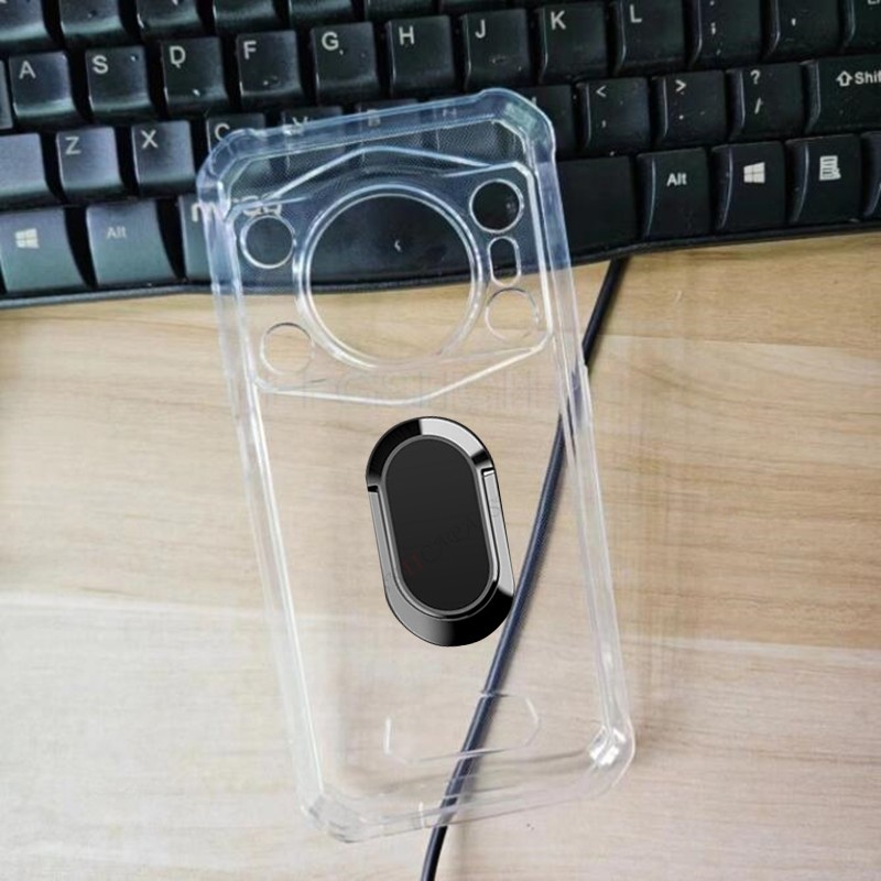 FOR Oukitel WP22 6.58" WP22 WP 22 Back Ring Holder Bracket Phone Cover TPU Soft Silicone Case