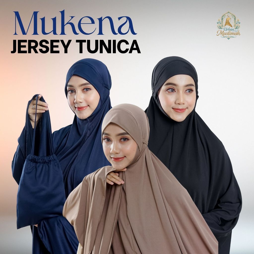 Mukena Tunica Jersey Premium – Bahan Adem, Halus, Anti Kusut Jumbo Grade A