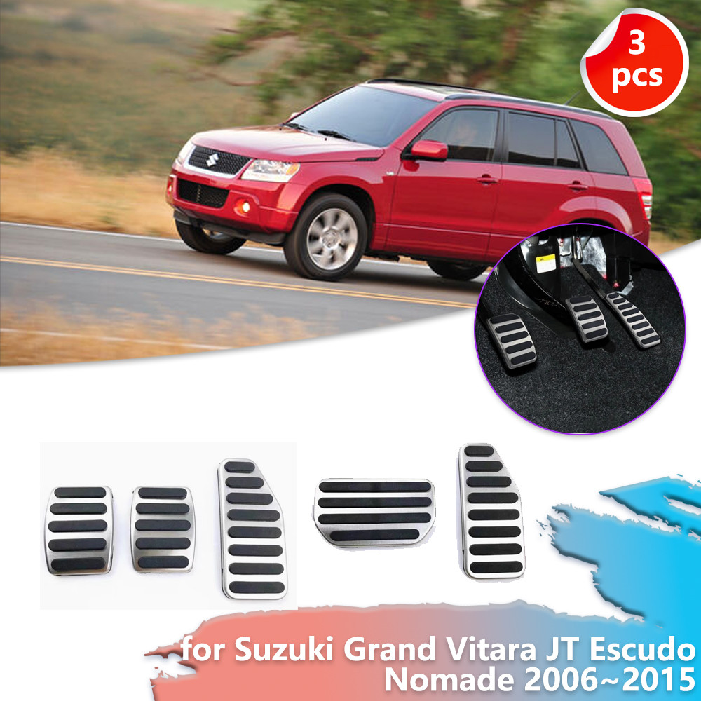 Car Gas Brake Pedal for Suzuki Grand Vitara JT Escudo 2006~2015 Nomade  Rubber Anti-Slip Alloy Footr
