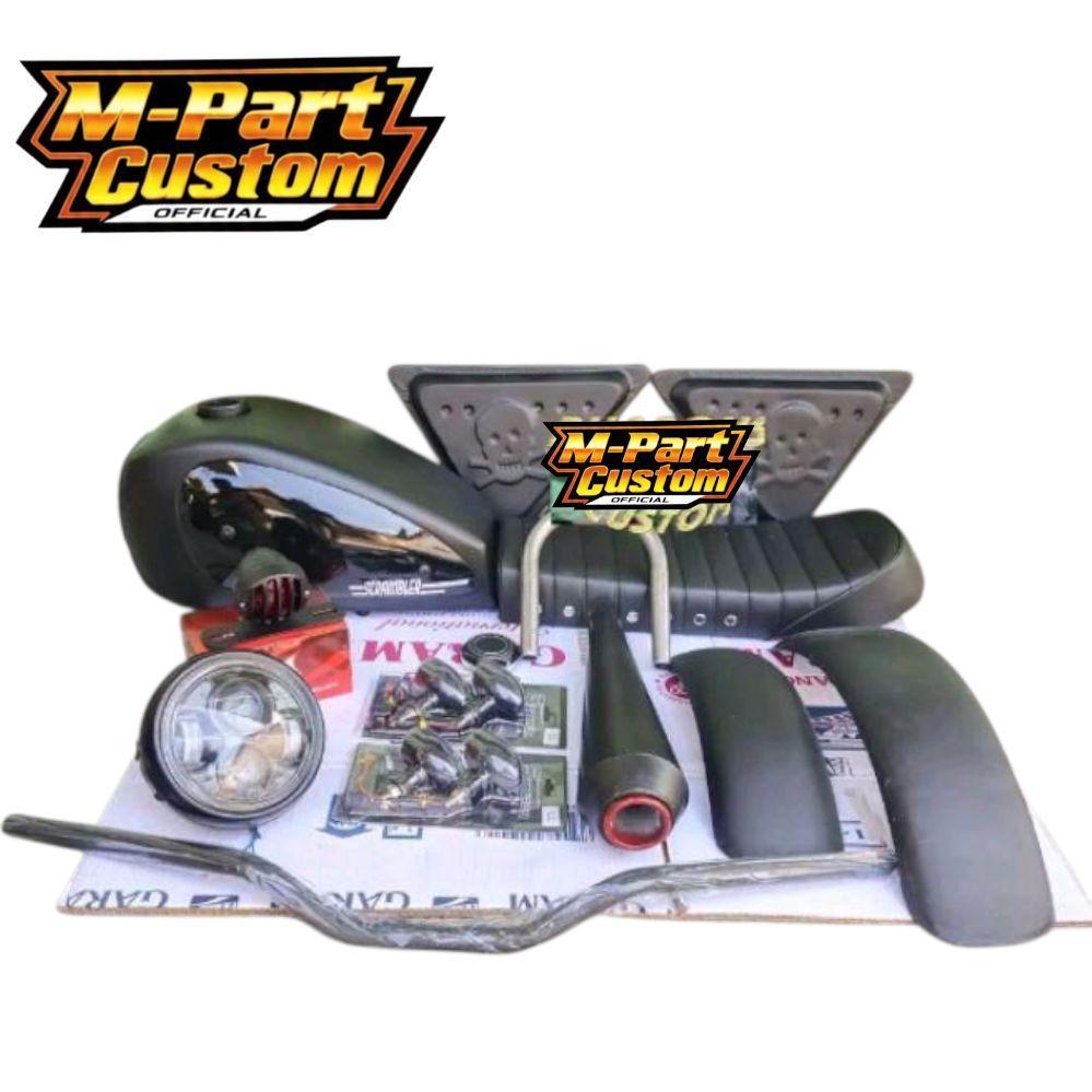 Motor [GM] SEPAKET BODY CUSTOM JAPSTYLE SCRAMBLER PNP THUNDER BISON GL CB TIGER MEGAPRO MOTOR CUSTOM