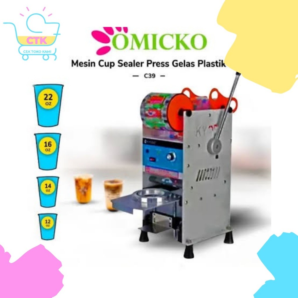 Omicko Cup Sealer Las Cup Perekat Cup Gelas C35 / C37 / C39