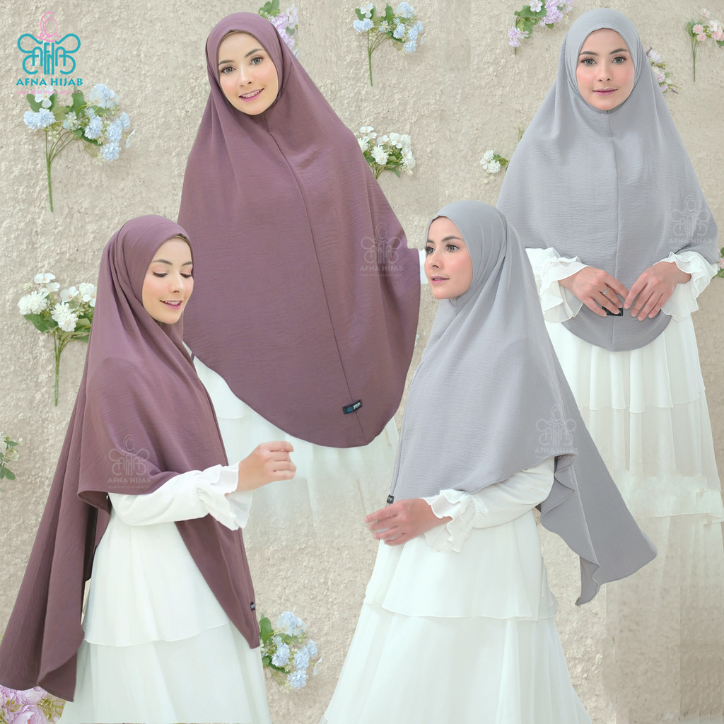 ARDIOSHOP AFNA Zia Homey Khimar Jilbab Hijab Syari instant Soft Pet Antem