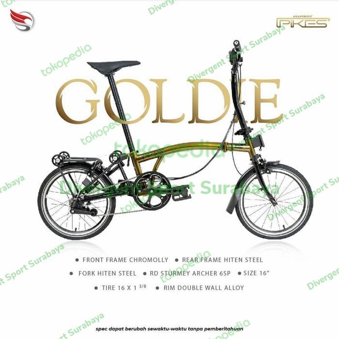 Sepeda Lipat 16 Element Pikes Gen 2 Gold Edition Goldie
