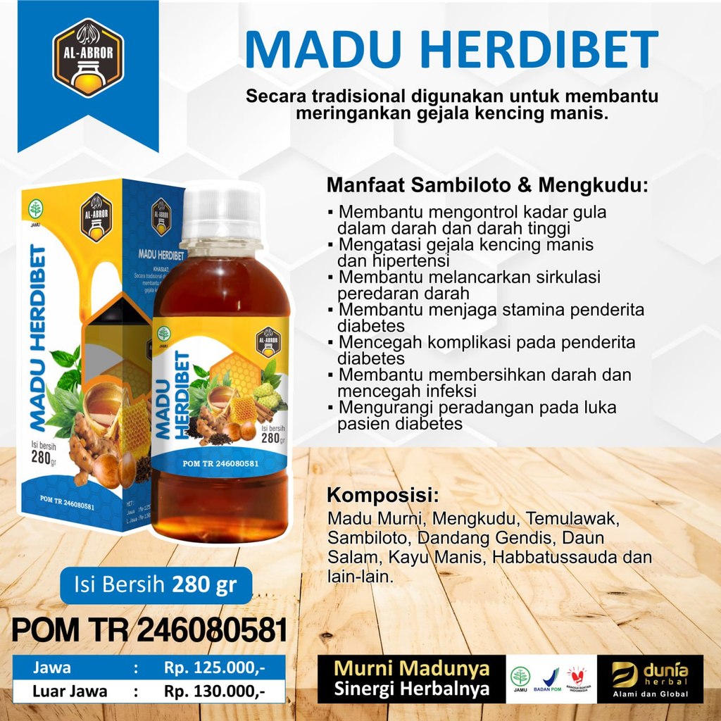 Madu Herdibet Obat Herbal Diabetes Gula Darah Kencing Manis