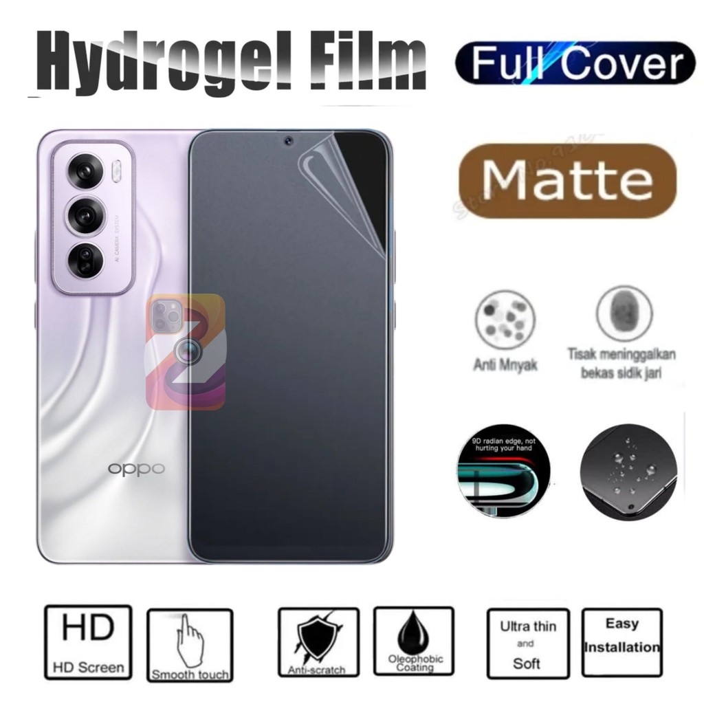 Anti gores jelly Hydrogel matte glare OPPO Reno 12F 5G