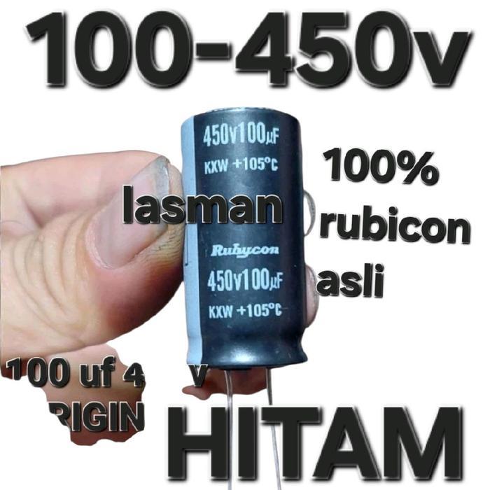 100 uf 450v rubicon asli original ori  100uf 400v 450v 100 mikro uf tv
