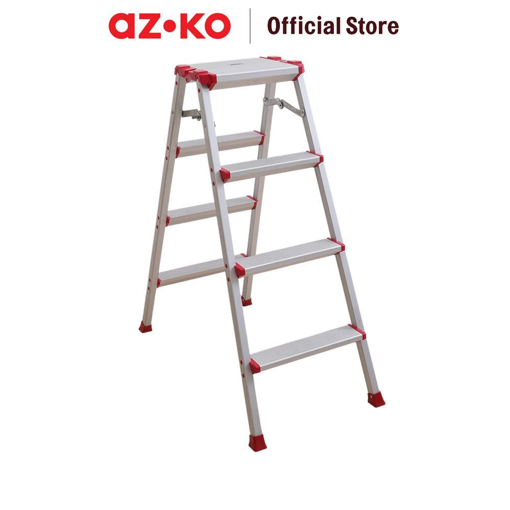 AZKO Krisbow Tangga Aluminium Dengan Pijakan Lebar 4 Step Multifunction Household Ladder Peralatan R