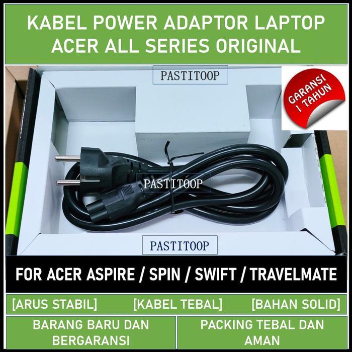 Kabel power adaptor laptop Acer 3 lubang original