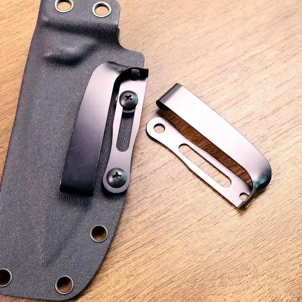 Black/Stonewashed Slotted Clip Belt Loop Buckle Clamp for Kydex Pou Sheath Holster With Assemble Scr