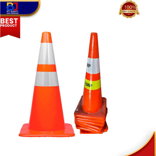 TRAFFIC CONE PUTIH KUNING TOKIO 70CM /TRAFFIC CONE PUTIH KUNING TOKIO 90CM