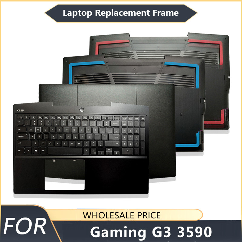 NEW For Dell Gaming G3 3590 Black Laptop LCD Back Cover Front Bezel Palmrest Bottom Case hinge Keybo