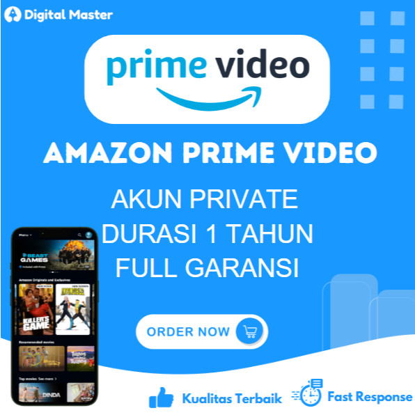 Amazon Prime Video 1 Tahun 6 Bulan Private Anti Error - High Quality Akun Legal Full Garansi