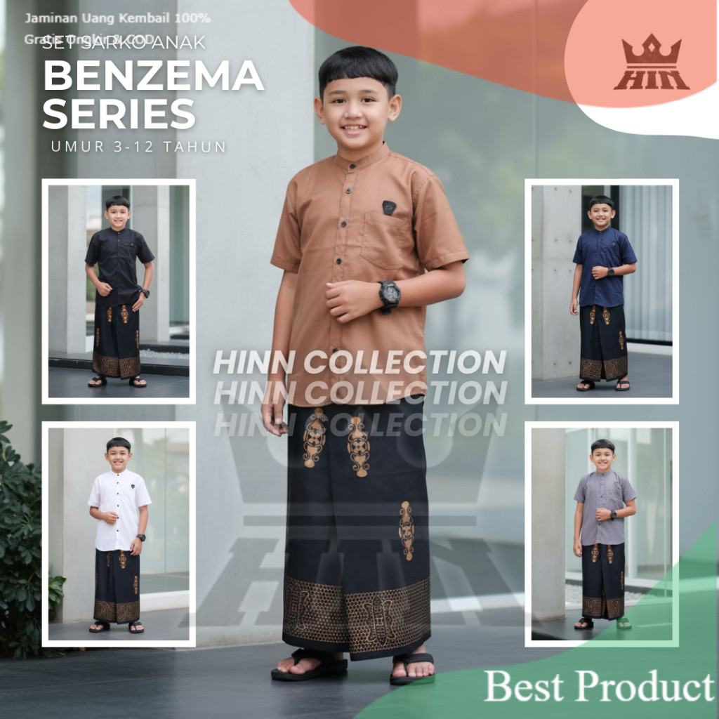PREMIUM - Setelan Sarko (Sarung + Koko) Anak Laki Laki | Baju Lebaran & Sholat Anak 12-13 Tahun- pak