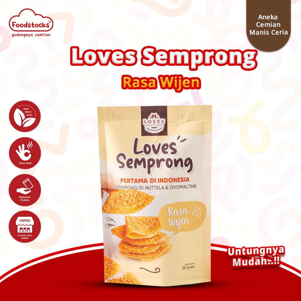 Loves Semprong - Kue Semprong Pouch Rasa Wijen