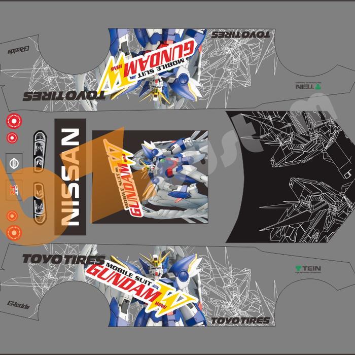 Decal white toner mirror R34 Gundam