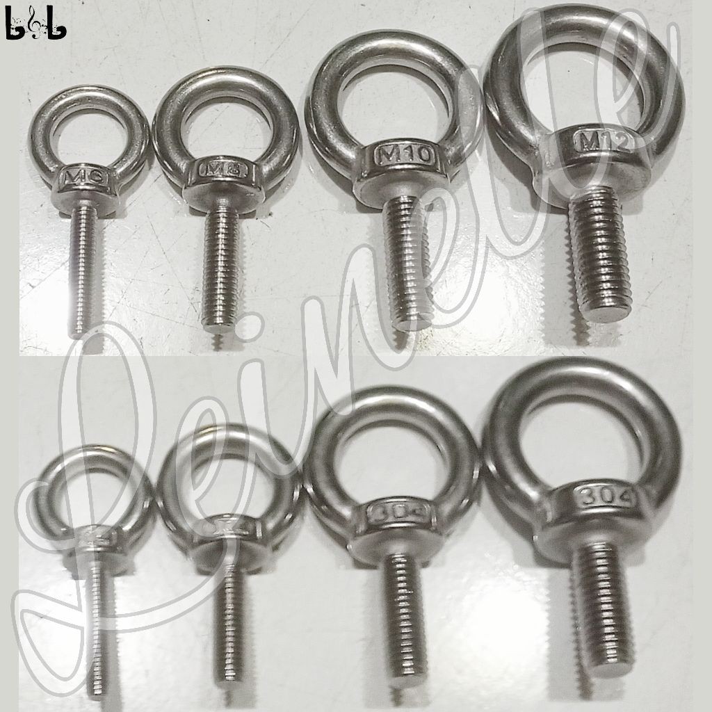 M6-M12 Lifting Eye Bolt Stainless Steel 304 (1pc saja)