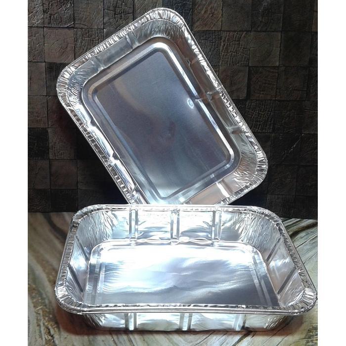 ISI 100 PCS - ALUMINIUM TRAY BX-5600 - WADAH ALUMINIUM FOIL TRAY - BX 5600