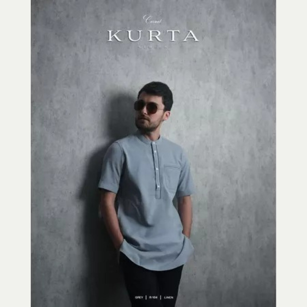 Samase R104 Baju Koko Pria Muslim Dewasa Koku Kurta Lengan Pendek