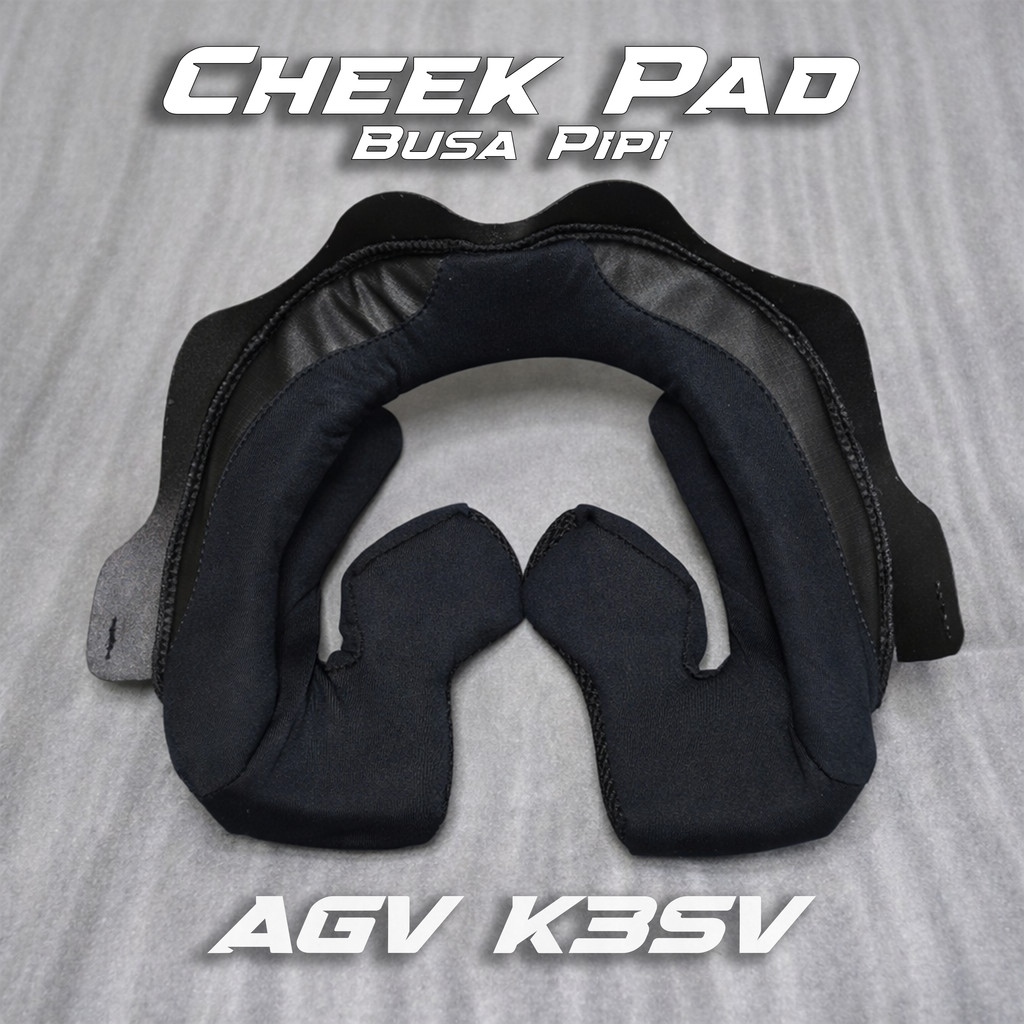 Busa Pipi Helm AGV K3SV Cheek Pad AGV K3SV Aftermarket Padding Helm AGV K3SV Liner Busa Helm AGV