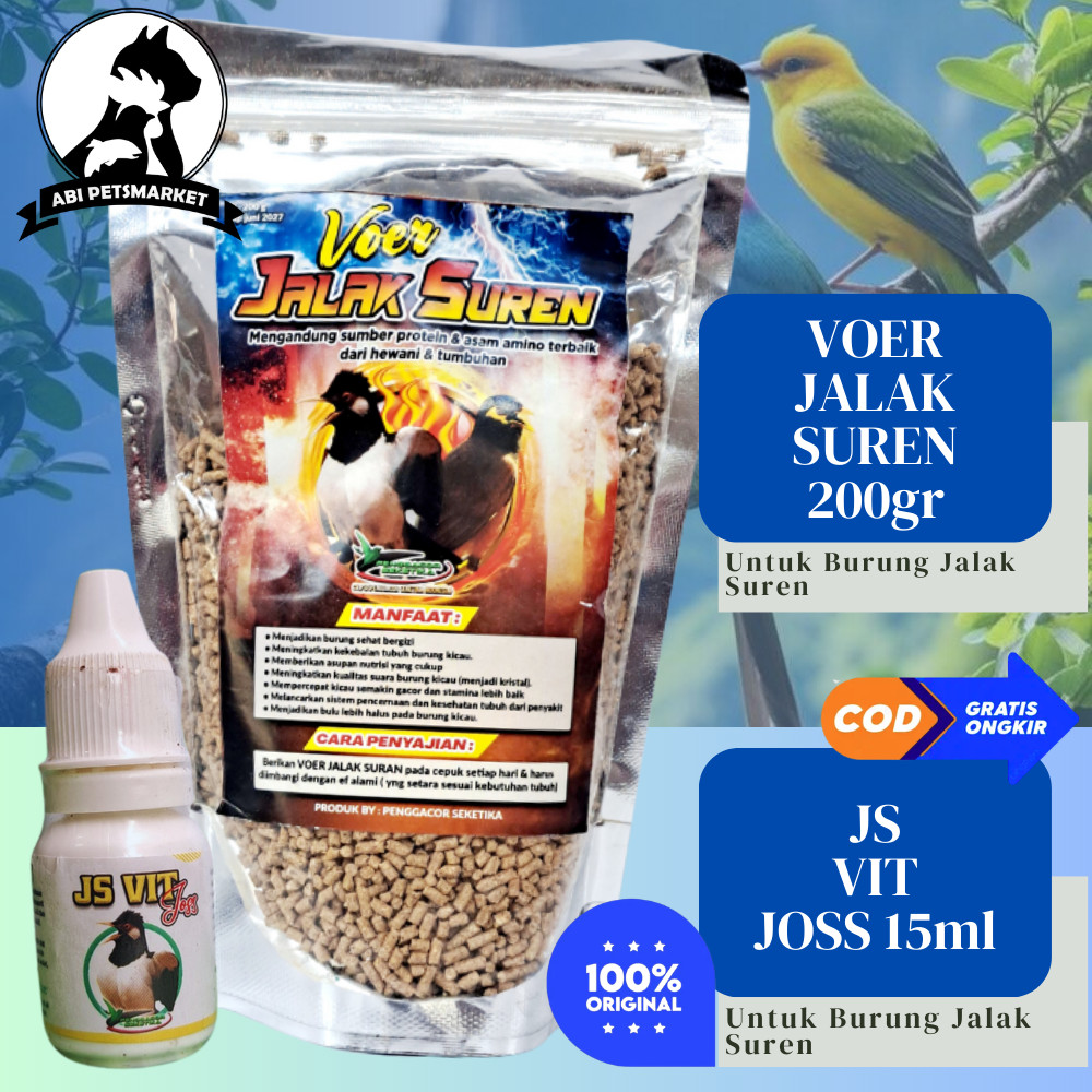 [Paket Hemat] Jalak Suren Vit JS & Voer Jalak Suren Original Penggacor Burung