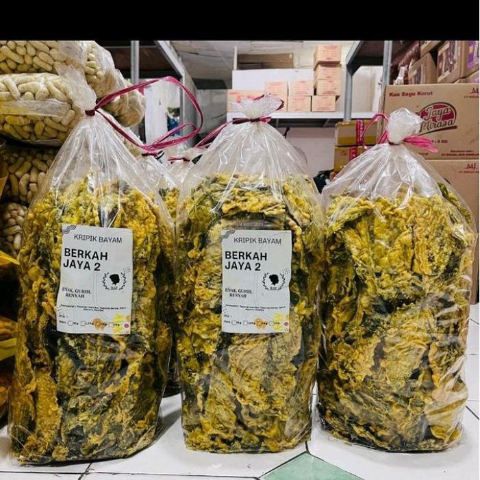 PROMO  Berkah Jaya 2 Kripik Bayam Krispi 1 kg Terbaru Tervirall Keripik Crispy Makanan Cemilan Kerin