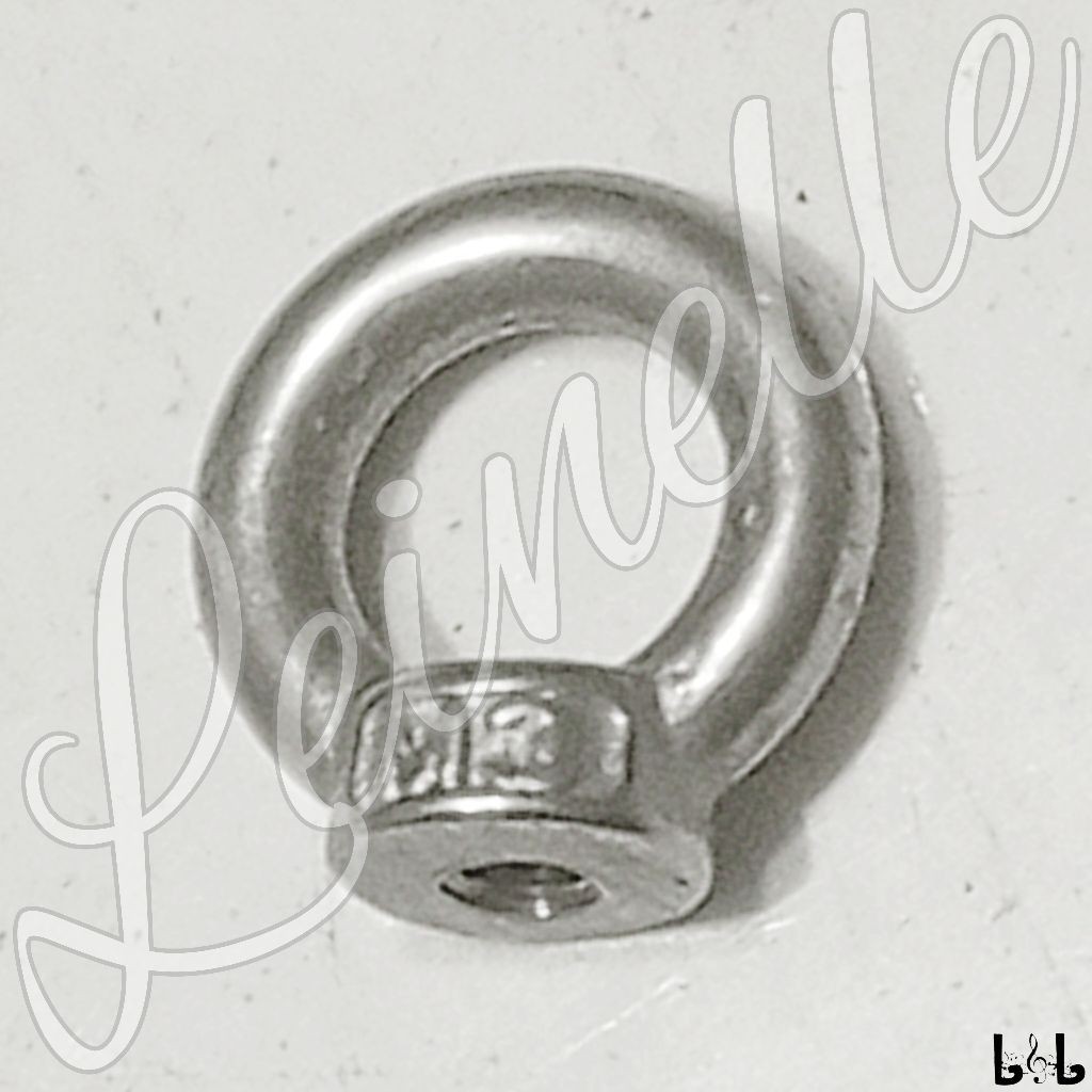 5 buah M3-M4 Eye Bolt Nut Mur Mata Baut Ring bahan 304 Stainless Steel (5buah)