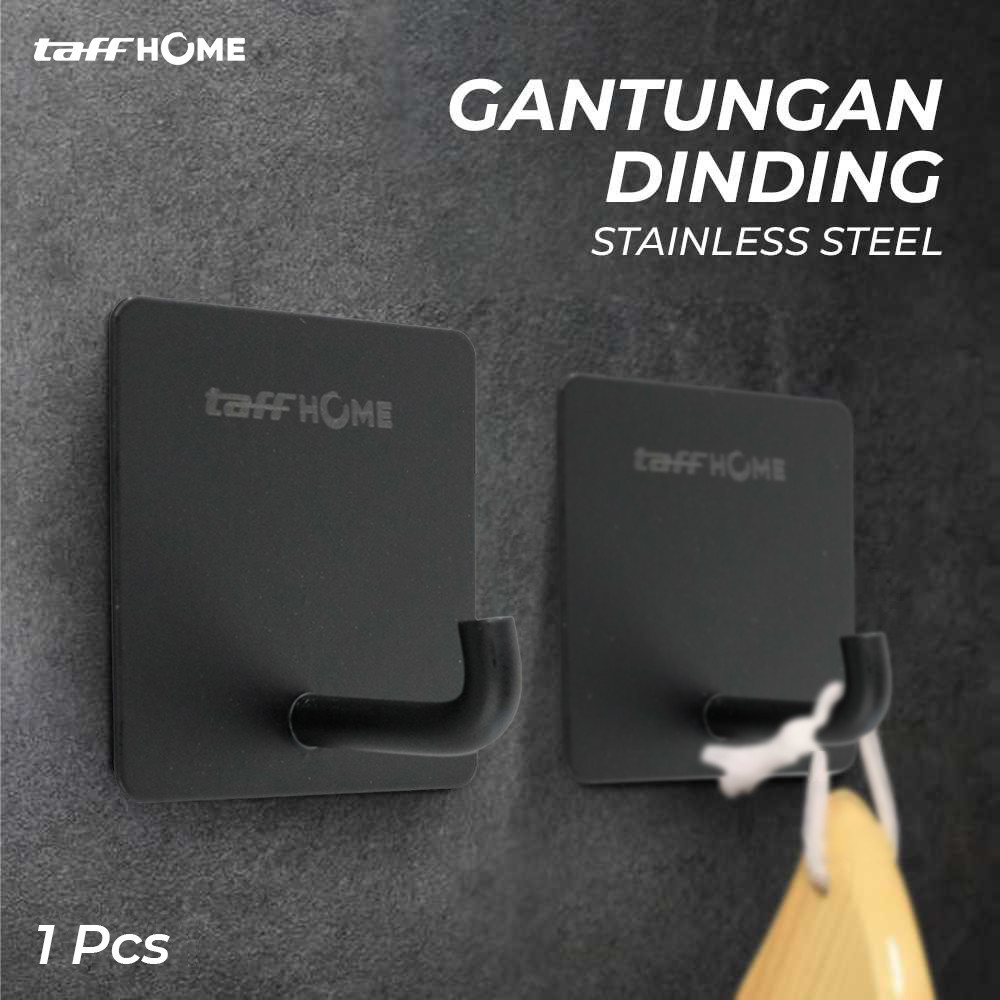 Gantungan Tas & Topi Dinding - Hook Stainless Steel Adhesive Premium
