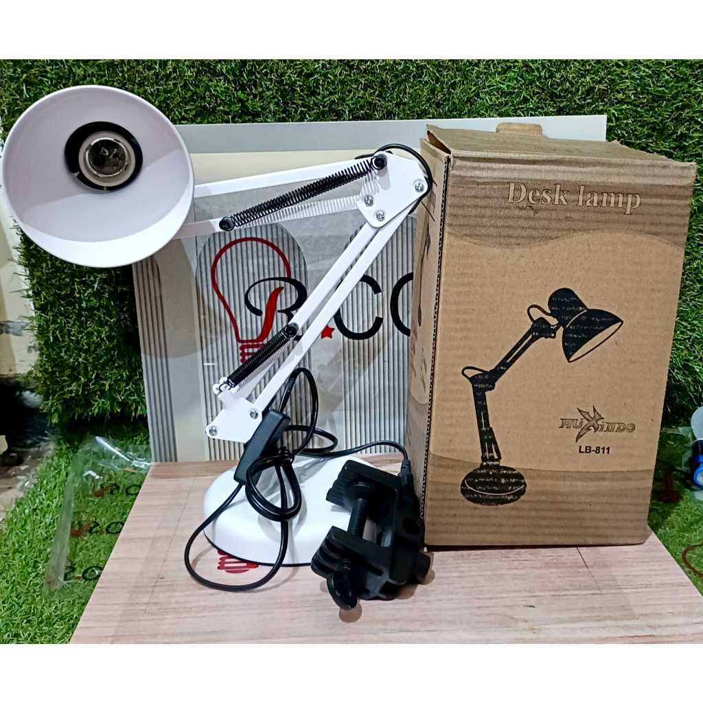 READY MUXINDO LB 811 LAMPU MEJA LAMPU BACA ARSITEK LAMPU BELAJAR 2in1 DUDUK N JEPIT E27