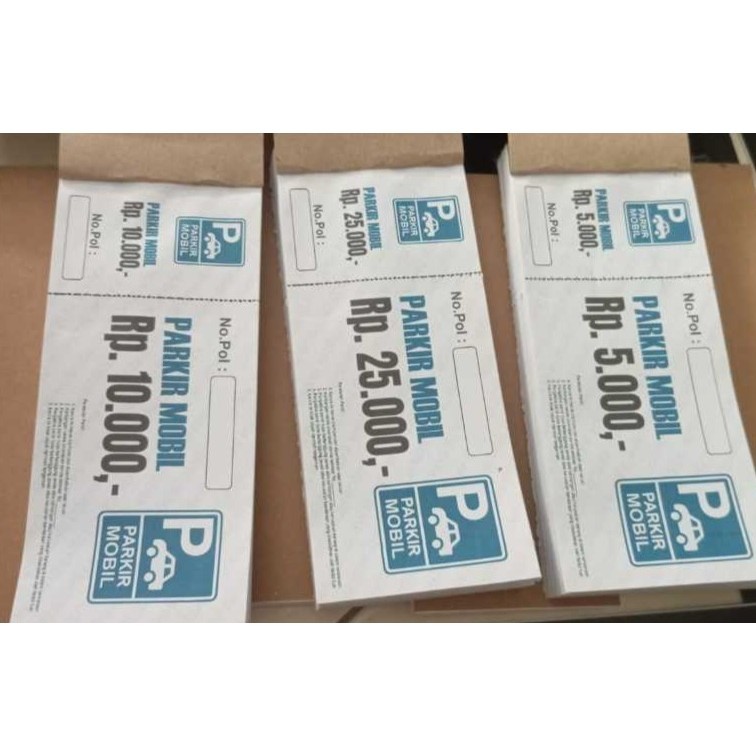 KARCIS PARKIR / KARCIS RETRIBUSI PARKIR / PARKIR MOBIL / TANPA MINIMAL ORDER