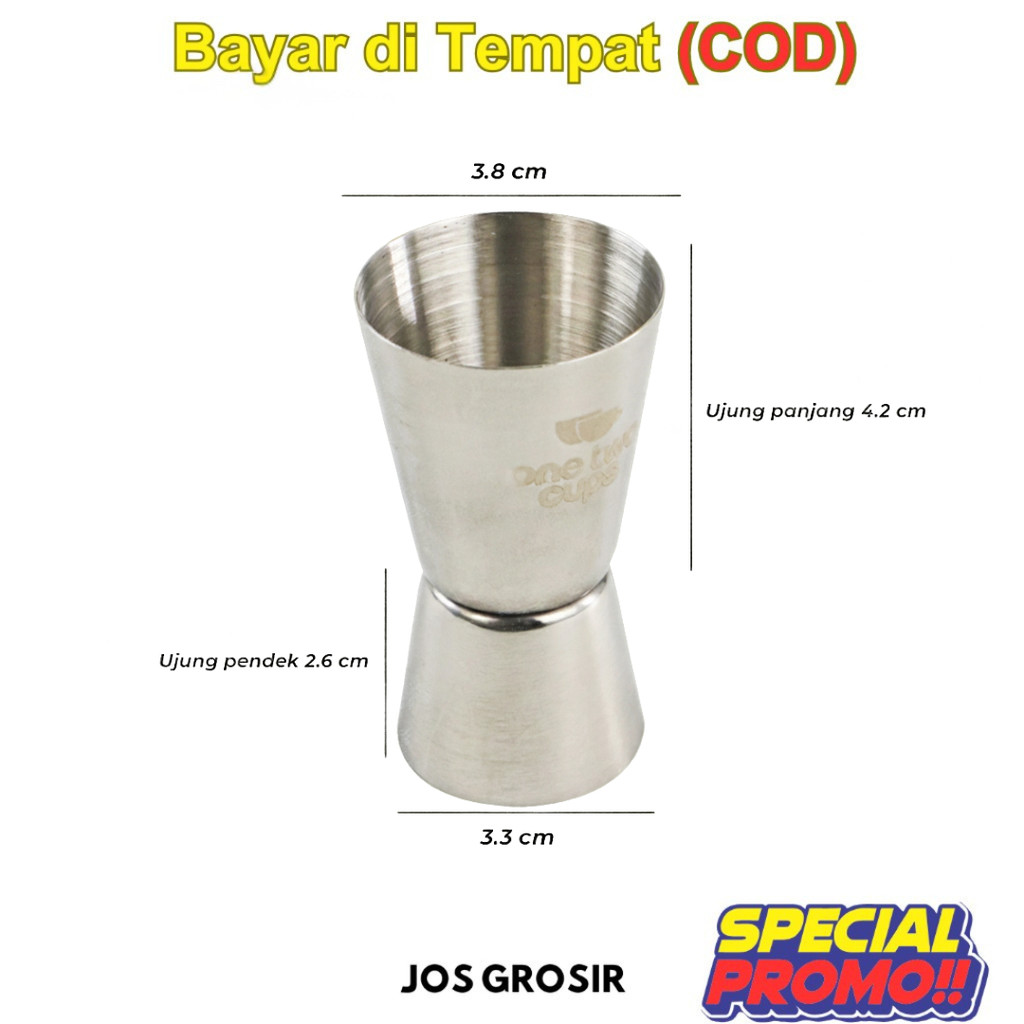 Alat Ukur Minuman Jigger Double Shot - Aksesoris Barista Home Cafe
