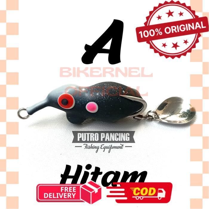 Lure Bufo SLULUP Tenggelam Soft Frog softfrog - A. Hitam -biken