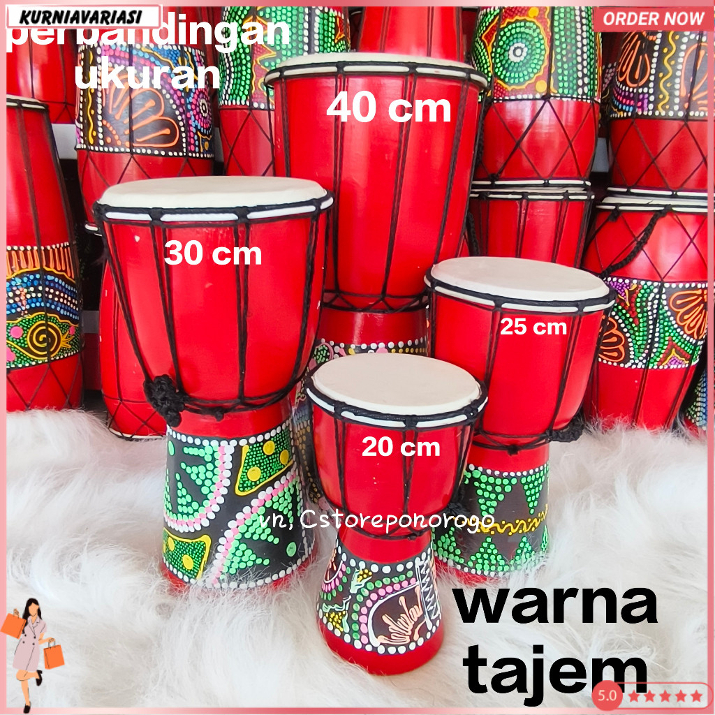 JIMBE 30 CM / kendang jimbe / kendang jawa / kendang / alat musik / gitar / kentrung / barongan / ga