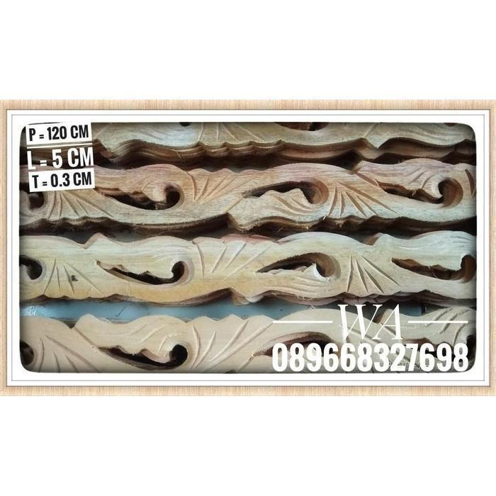 [ ] 10 Ornamen Ukir Tempel Ornamen Kayu List Motif Lung Khas Jepara