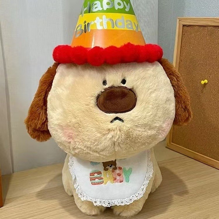 Boneka Anjing Berhidung Besar yang Sangat Lucu, Boneka Anjing Menggemaskan, Bantal Hewan Boneka Krea